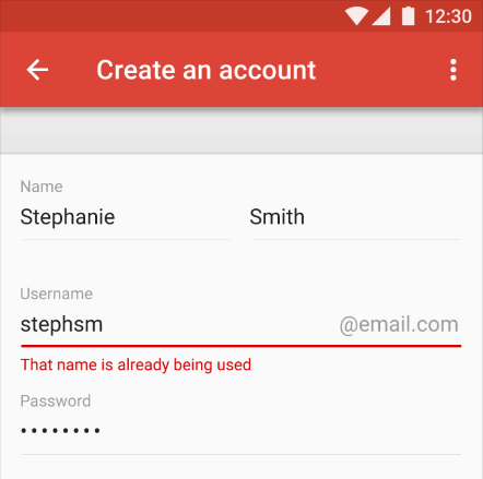 incompatible values error messages