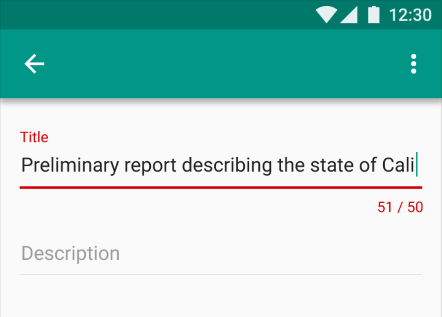 input field error messages