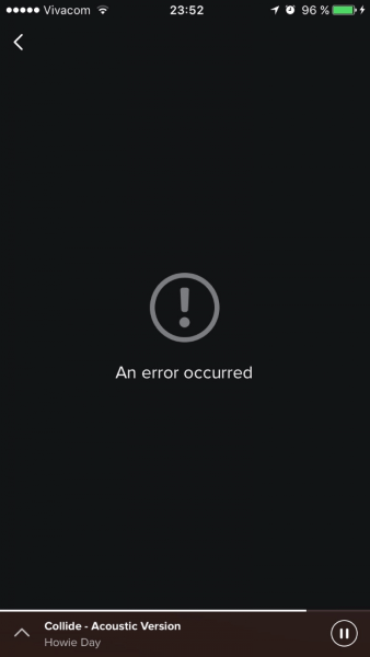 spotify error message